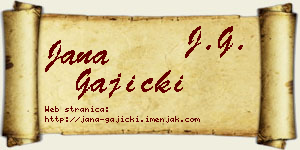 Jana Gajicki vizit kartica